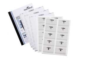 Durable Namensschilder Set 54x90mm 20St mit Kombiklemme