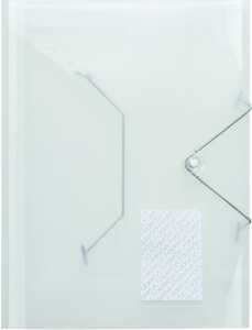 Eckspanner-Sammelmappe, A4, 3 elastische Klappen, PP farblos