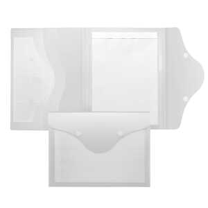 FSY Schreibmappe A4, PP farblos transluzent, 1 Stück