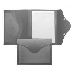FSY Schreibmappe A4, PP anthrazit transluzent, 1 Stück