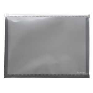 FSY Gleitverschluss-Beutel, A4, Dehnfalte, PP anthrazit transluzent