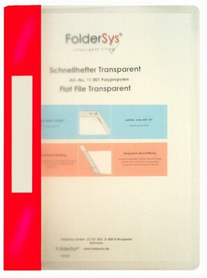 Foldersys Schnellhefter Transparent bordeauxrot