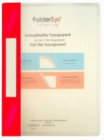 Foldersys Schnellhefter Transparent bordeauxrot