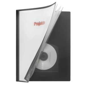 FSY Präsentations-Sichtbuch, 20 Hüllen, A4, PP schwarz-transparent