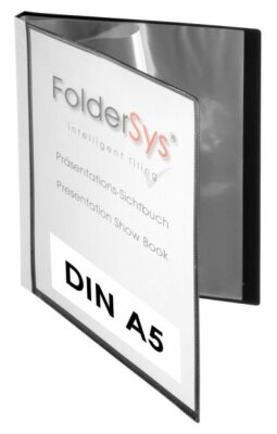 Foldersys Präsentations-Sichtbuch A5 20 Hüllen PP schwarz