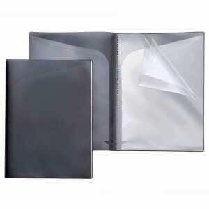 Sichttaschen-Mappe, A4, Innentaschen, PP anthrazit 4250037426922