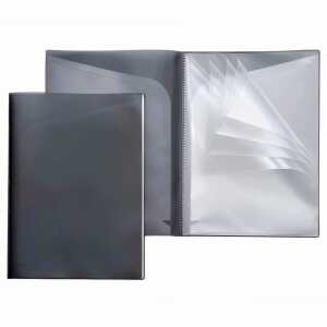 Sichttaschen-Mappe, A4, Innentaschen, PP anthrazit 4250037426953