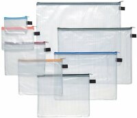 Foldersys Set von 6 PVC Beuteln mit Zip farb sortiert