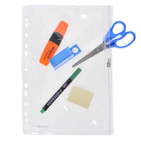 FSY Sammelhülle A4 aus PVC mit Zip, klar, 1 Stück