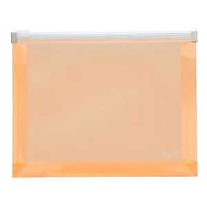 FSY Gleitverschluss-Beutel, A6, Dehnfalte, PP orange transluzent