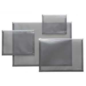 FSY Gleitverschluss-Beutel, A3, Dehnfalte, PP anthrazit transluzent