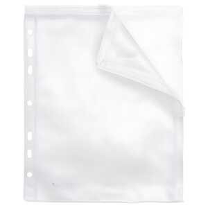 Gleitverschlussbeutel, A5, mit Abheftrand, PVC farblos transparent,