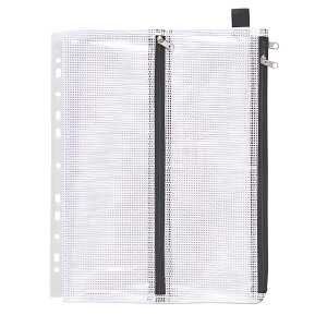 Sammelbeutel mit Abheftrand, A5 3 Zusatzfächer PVCklar gewebeverstärkt