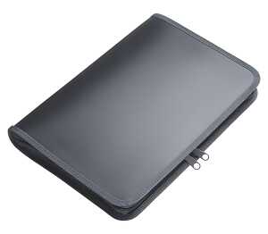 FSY Reißverschluss-Portfolio, B5, PP antrazit transluzent, Zip grau