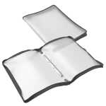 Reißverschluss-Portfolio, A3, PP farblos, 4-Ring-Mechanik, Zip schwarz