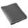 Reißverschluss-Portfolio, A4, PP anthrazit, 2-Ring-Mechanik, Zip grau