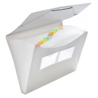 Foldersys Fächer-Tasche PP 12er Transparent rauchtopas