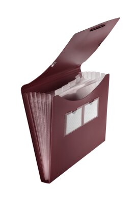 Foldersys Fächer-Tasche PP 5er Standard bordeaux