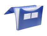FSY Fächer-Tasche PP, 7er, Standard, blau, 1 Stück
