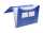FSY Fächer-Tasche PP, 7er, Standard, blau, 1 Stück