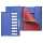 FSY Ordnungsmappe A4, 8 Fächer, 3 Klappen, PP blau, 1 Stück
