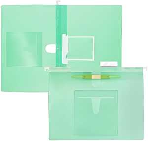 FSY PP-Hängehefter A4, U-Clip + Doppelheftzunge, grün transluzent