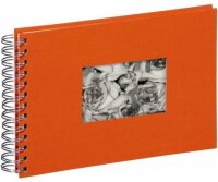 Pagna Spiralalbum 24x17cm Passep. Stoffeinband 40S orange