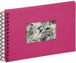 Spiralalbum 24x17cm. dunkelrosa. Stoffeinband 40 Seiten....