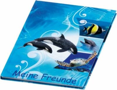 Pagna Freundebuch, 2 Motive Ocean und Traumpferd, Motivdruck laminiert, 60 Seiten 20325-25