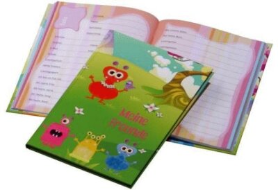 Pagna Pagna Freundebuch, Monster, 2 Motive, Motivdruck laminiert, mit Glitter, 60 Seiten 20335-15