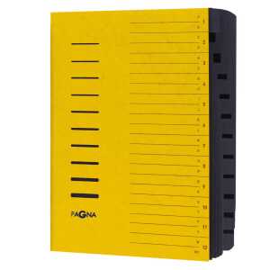 Pagna Ordnungsmappe 12 Fächer 1-12/A-Z gelb