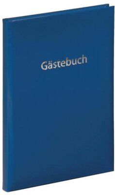 Pagna Gästebuch 19x26cm Prägung deutsch 192S d.blau