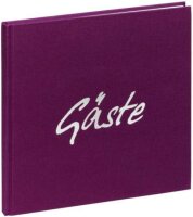 Pagna Gästebuch 25x25cm 144S violett