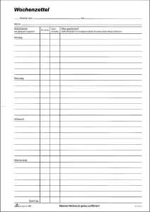 RNK Wochenlohnblock A4 100Bl 4002871016506