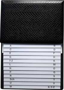 RNK Telefonklappregister 16x22cm sw 12Bl