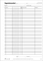 RNK Tagelohnzettel, A4, Tagelohnzettel - Block