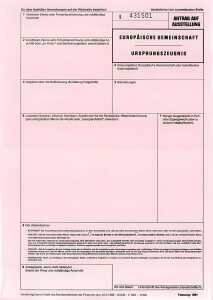RNK Ursprungszeugnis 2 Blatt für Laser-Drucker