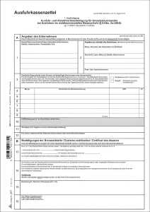 RNK Ausfuhrkassenzettel UST privat A4 SD