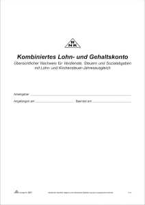 RNK Lohn Gehaltskontobuch A4 20Bl
