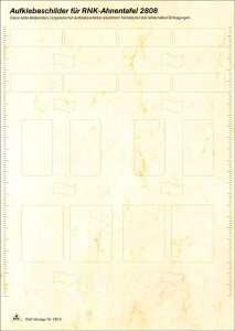 RNK Etikettenblatt für Ahnentafel 2808 DIN A4