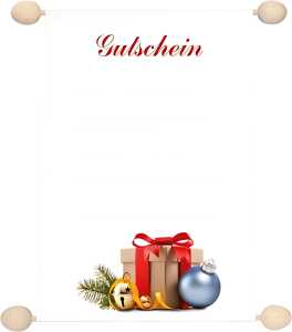 RNK Gutscheine Geschenk-Glocke-Kugel DIN A6 Idee & Stil