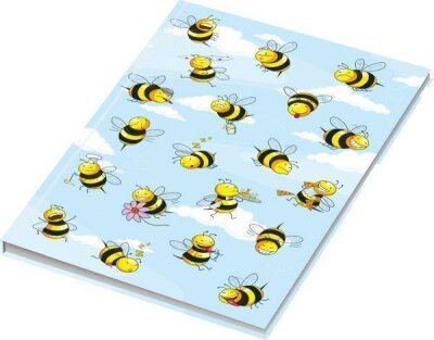 RNK Kladde / Notizbuch "Crazy Bees", blanko, DIN A5, 96 Blatt, 70 g/m²