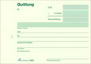 RNK Quittungsblock DIN A6 2x40Bl SD mit MwSt.