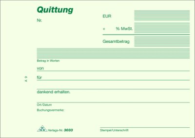 RNK Quittungsblöcke, A6 quer, Block - SD