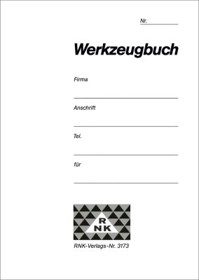 RNK Bauformulare & Handwerk, A6, Werkzeugbuch