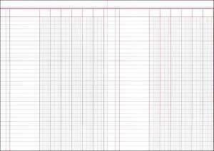RNK Spaltenbuch A4 30Bl 6 Geldspalten 1 Seite