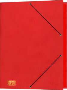 RNK Gummizugmappe 35x25cm rot 9 Fächer Sichtstanz.u.Registerschn.