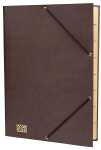 RNK Gummizugmappe 35x25cm braun 9 Fächer...