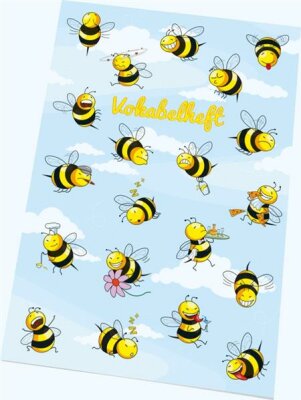 RNK Vokabelheft Crazy Bees liniert DIN A5 40Bl cellophaniert