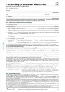 RNK Arbeitsvertrag A4 2Bl gewerblich, kaufmännisch, Aushilfen